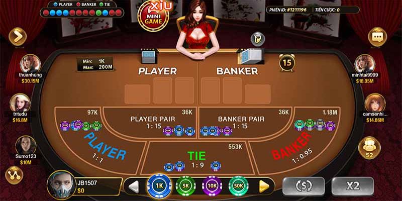 Các cửa cược và mức ăn thưởng khi chơi baccarat