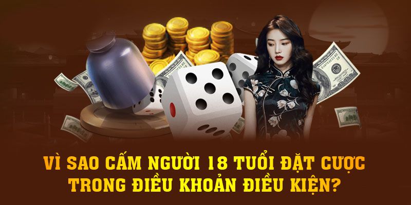 Vì sao cấm người 18 tuổi đặt cược trong điều khoản điều kiện?